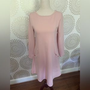 Blush crew neck shift dress made by: Occasionally Made